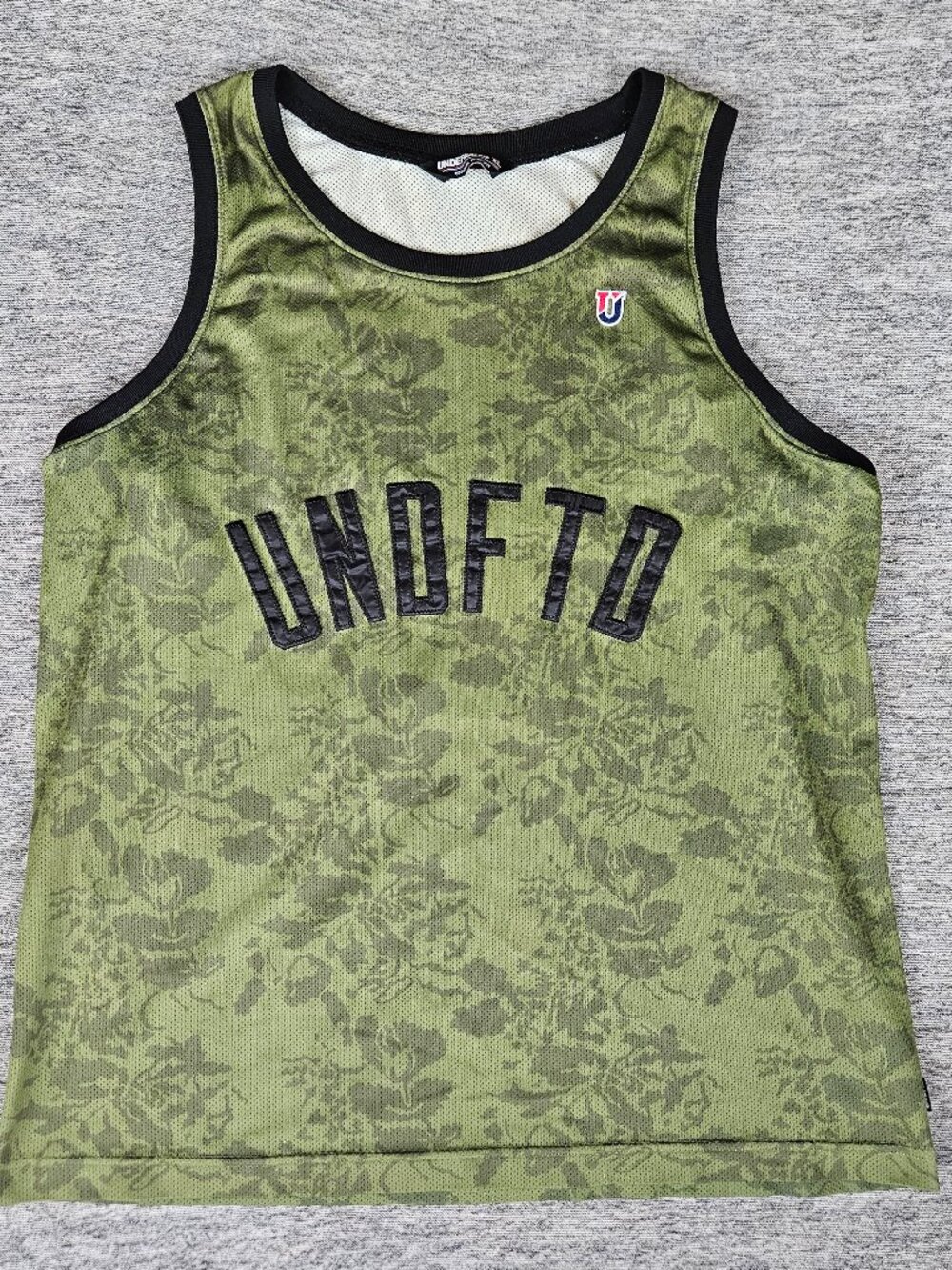 Undefeated UNDFTD #5 Tank Top Men's XL Flower Print Camo Polyester Sleeveless